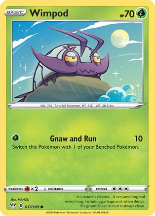Wimpod 017  - Reverse Holofoil SWSH03 Darkness Ablaze - Common