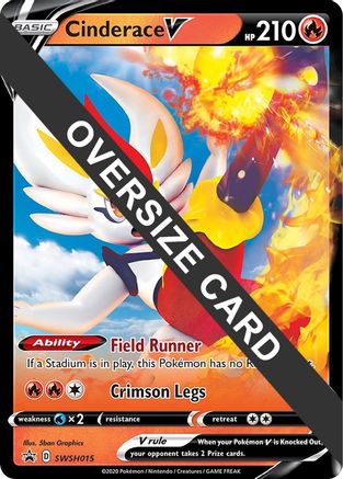 Cinderace V - SWSH015  - Holofoil Jumbo Cards - Promo