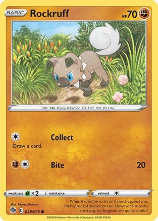Rockruff 029  Champions Path - Common