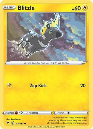 Blitzle 053  - Reverse Holofoil SWSH04 Vivid Voltage - Common