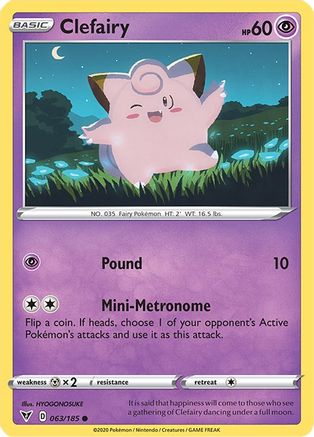 Clefairy 063  SWSH04 Vivid Voltage - Common
