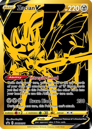 Zacian V SWSH076  - Holofoil SWSH Sword & Shield Promo Cards - Promo