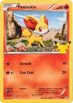 Fennekin 014/25  McDonalds 25th Anniversary Promos - Promo
