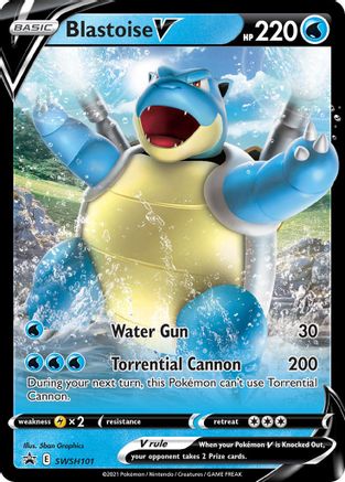 Blastoise V SWSH101  - Holofoil SWSH Sword & Shield Promo Cards - Promo