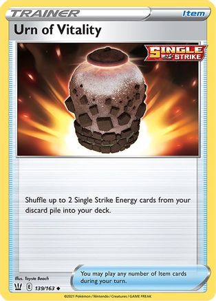 Urn of Vitality 139  SWSH05 Battle Styles - Uncommon