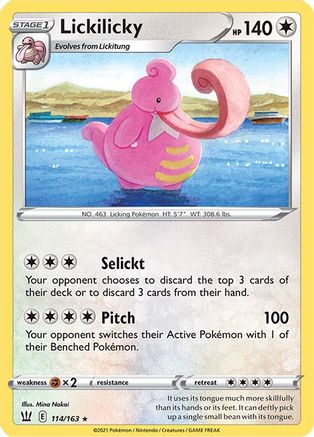 Lickilicky 114  - Reverse Holofoil SWSH05 Battle Styles - Rare