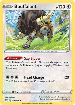 Bouffalant 118  SWSH05 Battle Styles - Uncommon