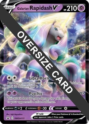 Galarian Rapidash V - SWSH111  - Holofoil Jumbo Cards - Promo