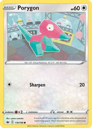 Porygon 116  SWSH06 Chilling Reign - Common