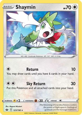 Shaymin 123  - Reverse Holofoil SWSH06 Chilling Reign - Holo Rare