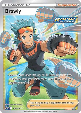 Brawly (Full Art) 188  - Holofoil SWSH06 Chilling Reign - Ultra Rare