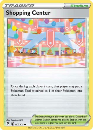 Shopping Center 157  - Reverse Holofoil SWSH07 Evolving Skies - Uncommon