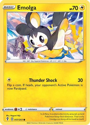 Emolga 057  SWSH07 Evolving Skies - Common