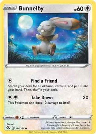 Bunnelby 214  SWSH08 Fusion Strike - Common