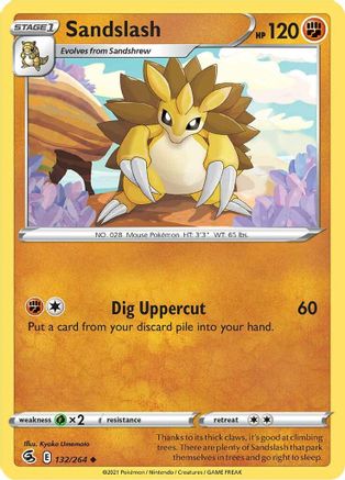 Sandslash 132  SWSH08 Fusion Strike - Uncommon