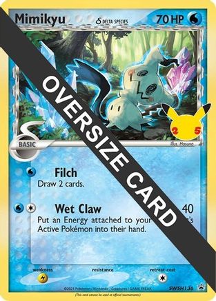 Mimikyu (Delta Species) - SWSH136  - Holofoil Jumbo Cards - Promo