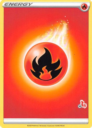 Fire Energy (#10 Cinderace Stamped)  Battle Academy 2022 - Promo