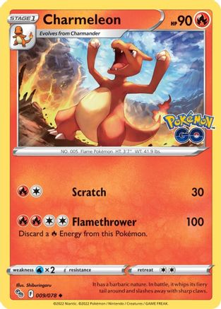 Charmeleon 009  Pokemon GO - Uncommon