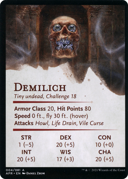 Demilich // Demilich (AAFR-004) - Adventures in the Forgotten Realms Art Series (Borderless) Foil