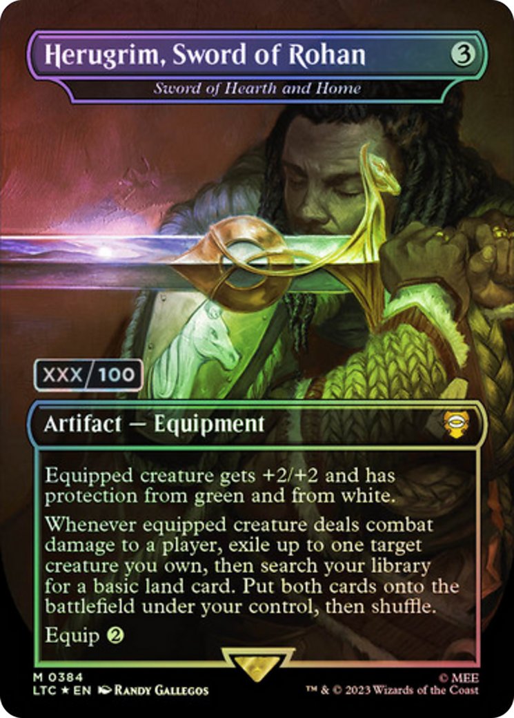 Herugrim, Sword of Rohan - Sword of Hearth and Home (Borderless) (Serialized) [The Lord of the Rings: Tales of Middle-Earth Commander]