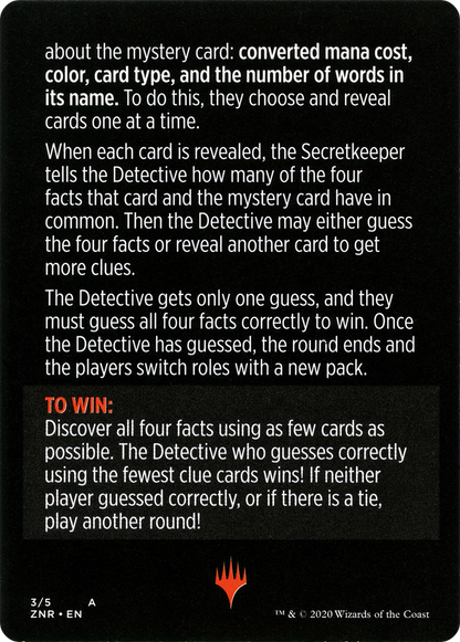 Booster Sleuth // Booster Sleuth (cont'd) (MZNR-003) - Zendikar Rising Minigames