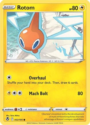 Rotom 053  SWSH12 Silver Tempest - Common