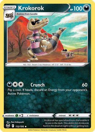 Krokorok 112  SWSH12 Silver Tempest - Uncommon