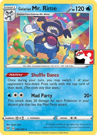 Galarian Mr. Rime  - Holofoil Prize Pack Series Cards - Rare