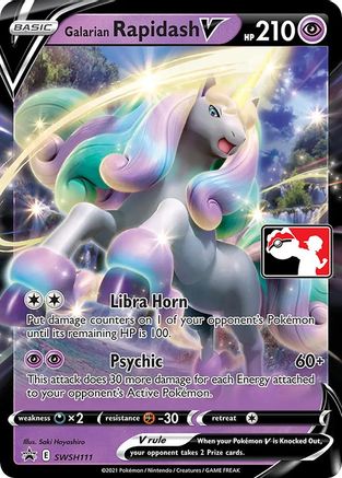 Galarian Rapidash V  - Holofoil Prize Pack Series Cards - Promo