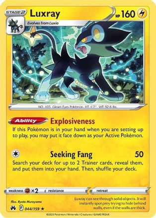 Luxray (44) (44) 044  SWSH Crown Zenith - Rare