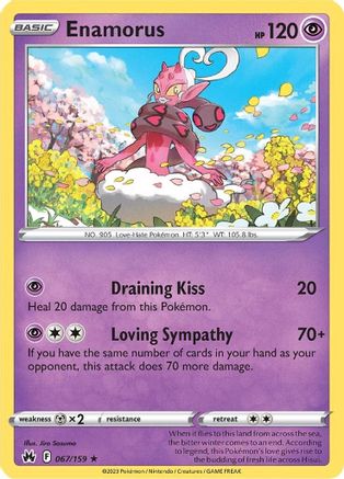Enamorus 067  - Reverse Holofoil SWSH Crown Zenith - Rare