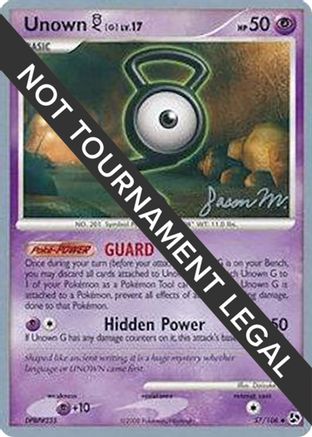 Unown [G] - 2009 (Jason Martinez) 057  World Championship Decks - Uncommon