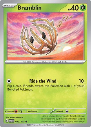 Bramblin 022/193  - Reverse Holofoil SV02 Paldea Evolved - Common