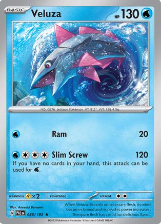 Veluza 056/193  - Reverse Holofoil SV02 Paldea Evolved - Rare