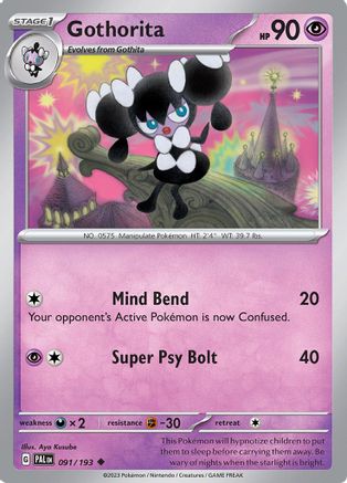 Gothorita 091/193  - Reverse Holofoil SV02 Paldea Evolved - Uncommon