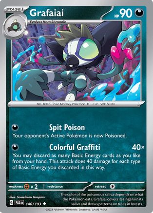 Grafaiai 146  - Reverse Holofoil SV02 Paldea Evolved - Uncommon