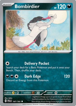 Bombirdier 147  - Reverse Holofoil SV02 Paldea Evolved - Uncommon