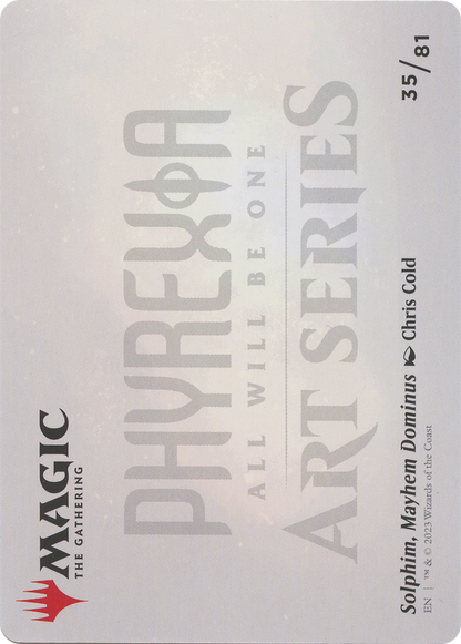 Solphim, Mayhem Dominus // Solphim, Mayhem Dominus (AONE-035) - Phyrexia: All Will Be One Art Series (Borderless)