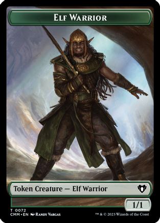 Elf Warrior // Cleric Double-Sided Token (CMM-72 // 62) [Commander Masters]