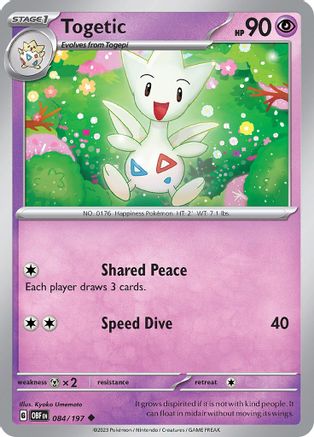 Togetic 084  SV03 Obsidian Flames - Uncommon
