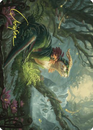 Elusive Otter Art Card (Gold-Stamped Signature) (ASWOE-037) [Art Series: Wilds of Eldraine]