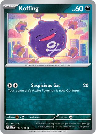 Koffing 109  - Reverse Holofoil SV Scarlet & Violet 151 - Common