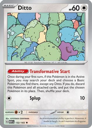 Ditto 132  - Holofoil SV Scarlet & Violet 151 - Rare