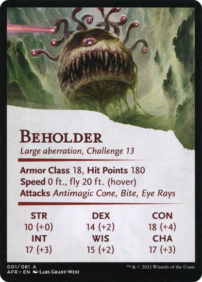 Baleful Beholder // Beholder (AAFR-001) - Adventures in the Forgotten Realms Art Series (Borderless)