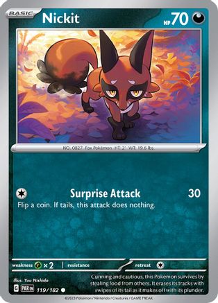 Nickit 119  - Reverse Holofoil SV04 Paradox Rift - Common