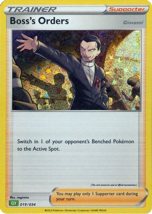 Boss's Orders (CLV) 019  - Holofoil Trading Card Game Classic - Classic Collection