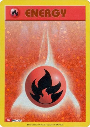 Basic Fire Energy 033  - Holofoil Trading Card Game Classic - Classic Collection