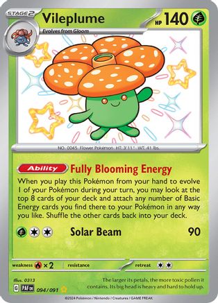 Vileplume 094  - Holofoil SV Paldean Fates - Shiny Rare