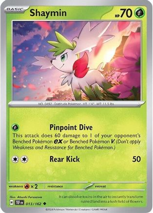 Shaymin 013  - Reverse Holofoil SV05 Temporal Forces - Uncommon