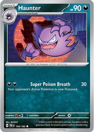 Haunter 103  - Reverse Holofoil SV05 Temporal Forces - Common